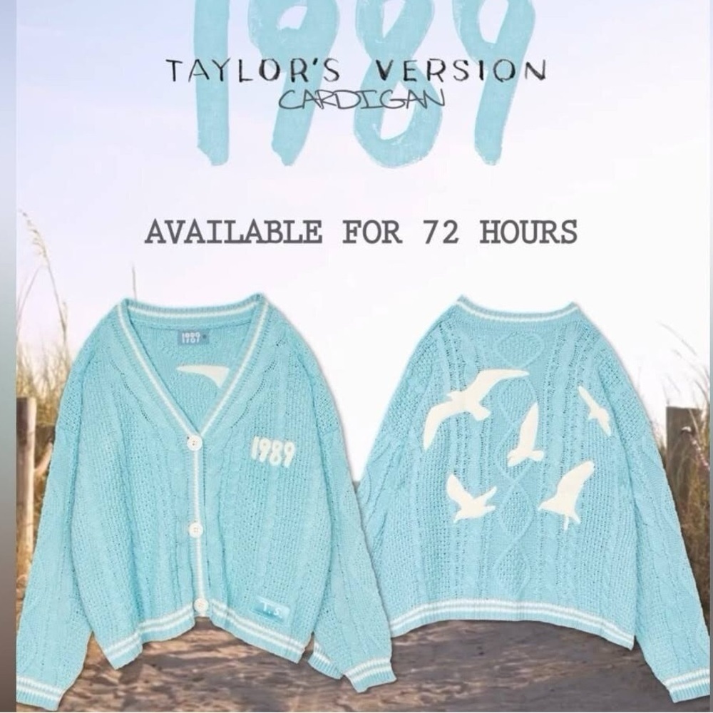 RARE Taylor Swift 1989 (Taylorโs Version) RARE Release Cardigan